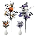 thumbnail image 4 of 1Pc Clearance Under $3 Artificial Halloween Pick Halloween Branch For Table, Plastic Black Stem With Eyeball (A), 4 of 7