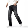thumbnail image 5 of GINGTTO Men's Jeans Relaxed Fit Straight Light Wash Stretch Denim Casual Comfort Pants, 5 of 6