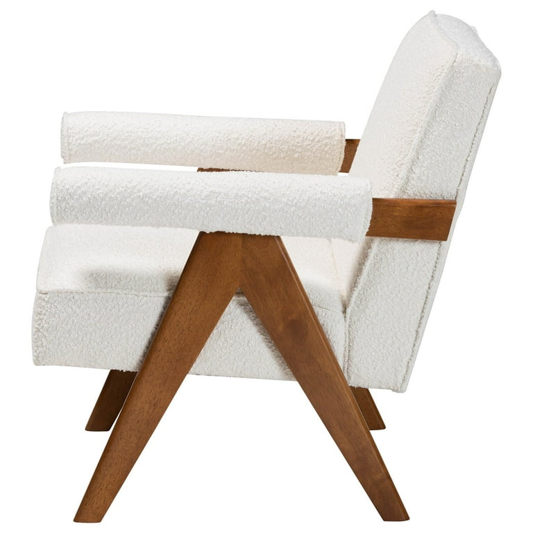 Baxton Studio Georgina Japandi Accent Chair, Walnut Brown Baxton Studio Georgina Japandi Accent Chair, Walnut Brown