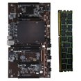 thumbnail image 1 of Placa base para minería BTC X79 H61 con memoria RECC DDR3 de 4 GB, compatible con LGA 2011 DDR3, tarjeta gráfica 3060 3080, color negro, 1 of 5