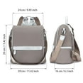 thumbnail image 5 of Gustave Anti-Theft Backpack Purse for Women PU Leather Travel Backpack Rucksack Fashion Casual Shoulder Handbag "Gray - 1", 5 of 9