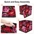 thumbnail image 4 of Peony Foldable Storage Box with Handle, 10.8"x10.5"x10.6", Large Capacity - Storage Bins, Storage Basket, Storage Cubes, 4 of 6