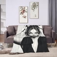 thumbnail image 4 of Blanket Millie Bobby Brown Soft and Comfortable Warm Fleece Throw Blankets Yoga Blankets Beach Blanket Picnic Blankets Gift for Dorm Room Office Decor Sofa Bed Camping Travel All Season40"x30", 4 of 7