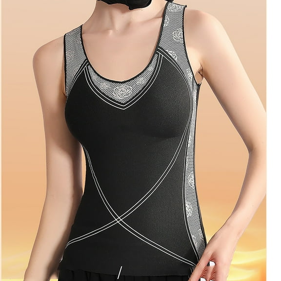 Wancir Thermal Tank Top for Women Fleece Lined Thermal Shirts Sleeveless Tops Camisole Warm Base Layer Vest Cold Weather