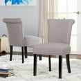 thumbnail image 6 of Simple Living  Adeline Nailhead Parsons Dining Chair (Set of 2) Parson Chairs Grey Wood,Rubberwood Upholstered Polyester, 6 of 9