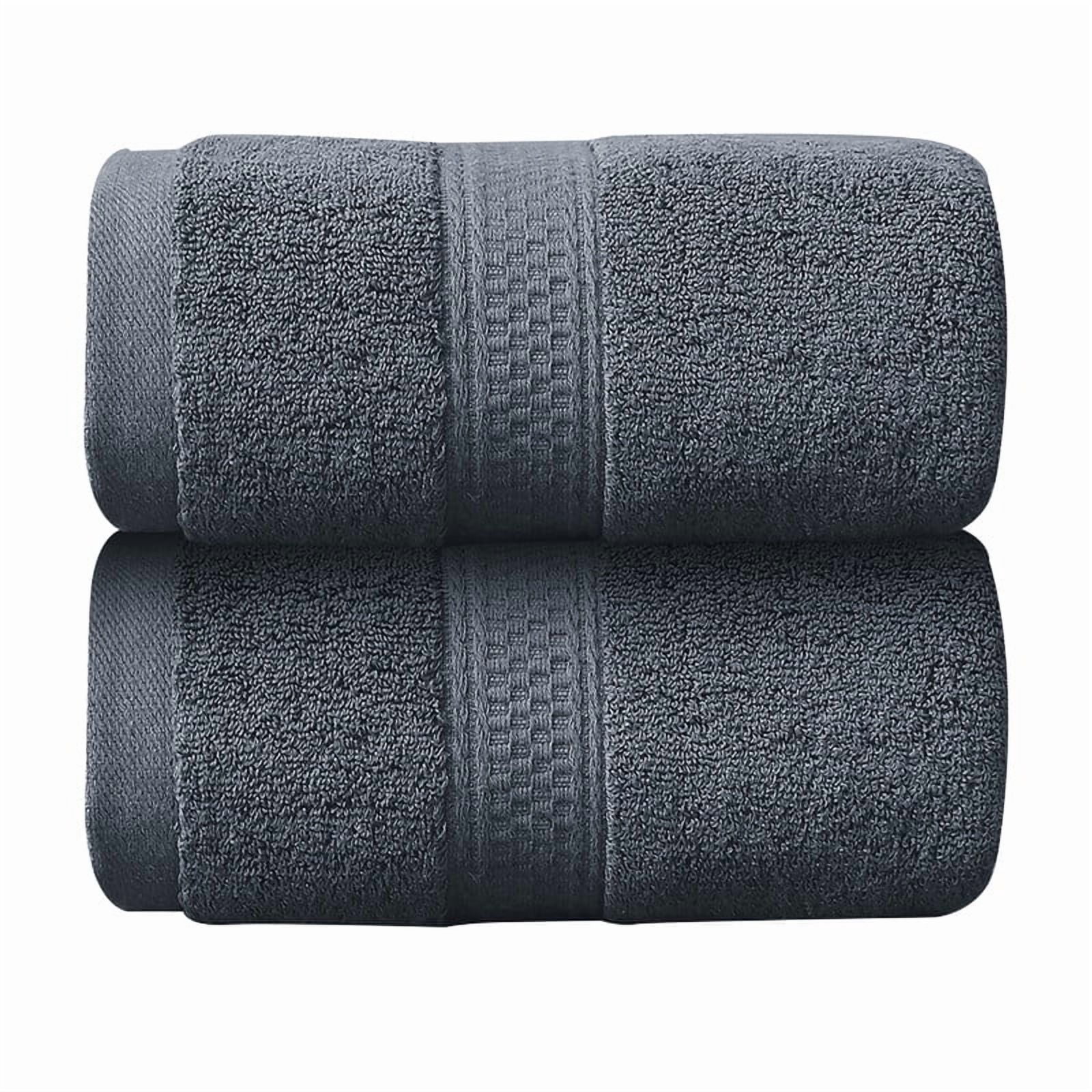 JML Gray Bath Towel Set of 8 Pieces - Cotton Blend Highly Absorbent Towels for Bathroom, 2 Soft Bath Towels, 2 Hand Towels, 4 Washcloths