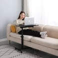 thumbnail image 3 of Bed Desk Adjustable Overbed Bedside Table Rolling Laptop Tray Desk Cart Height Portable Mobile Sit Stand Table Tilting Hospital Bed with Wheels, 3 of 7