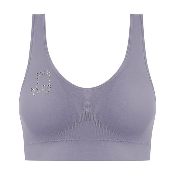 Fsgntruao Sports Bras for Women Plus Size No Underwire Push Up Bra Seamless Wireless Bralettes Ladies Traceless Comfortable No Steel Ring Breathable Gathering Underwear Everyday Bras