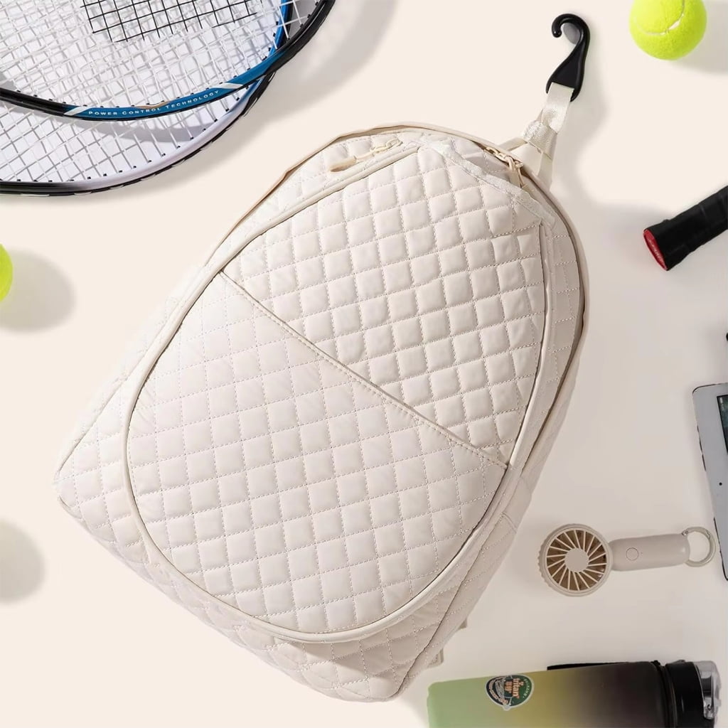 Tennis Sports Gear Bag Spacious Compartment For Rackets Multi Pocket Design Comfortable Shoulder Strap Polyester
