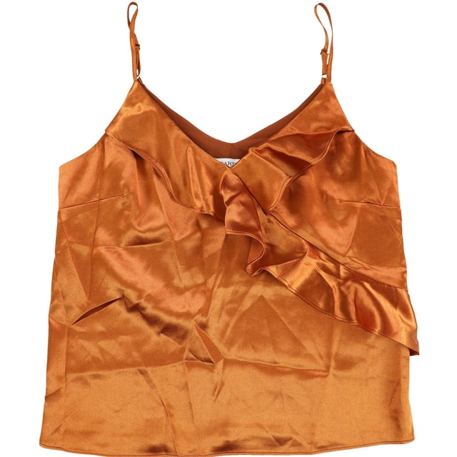 Camiseta sin mangas de satén de Heartloom para mujer, naranja, extragrande