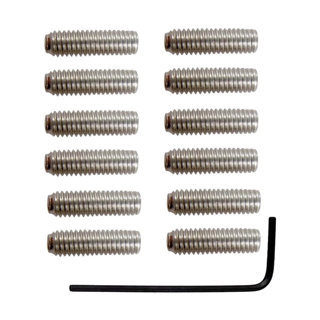 12 piezas de sillín de bajo eléctrico, puente de trémolo, tornillo de ajuste de altura para bajo eléctrico, guitarra, piezas de instrumentos musicales