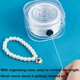 thumbnail image 3 of 1Roll Flat Elastic Crystal String Elastic Beading Thread for Stretch Bracelet Making White 0.3x0.3mm about 174.98 Yards(160m)/Roll, 3 of 7