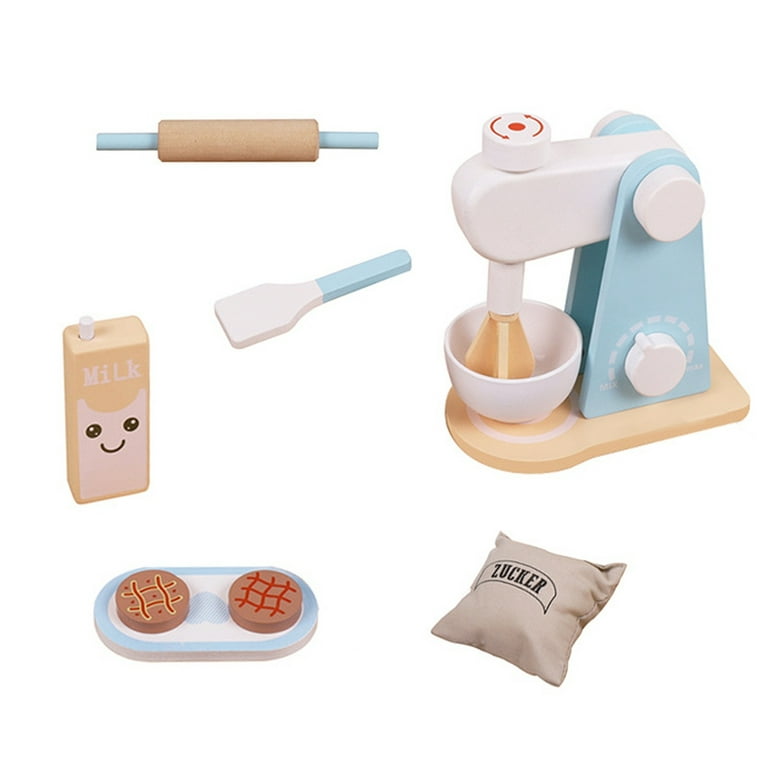 New Classic Toys Wooden Mixer Set Pretend Play Toy for Kids Cooking  Simulation Educational Toys and Color Perception Toy for Preschool Age  Toddlers