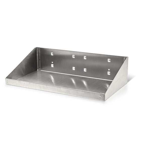 Triton Products 66126 12"Wx6"D Stainless Steel Shelf for Stainless Steel Square Hole Locboard CA2