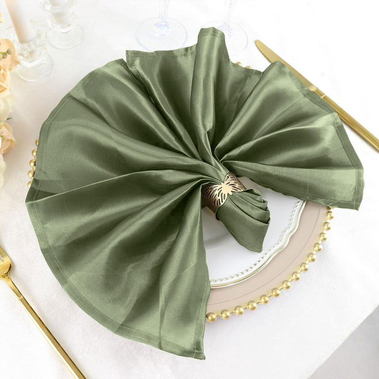Wedding Napkins Linen Green, Teal Cloth Napkins Bulk
