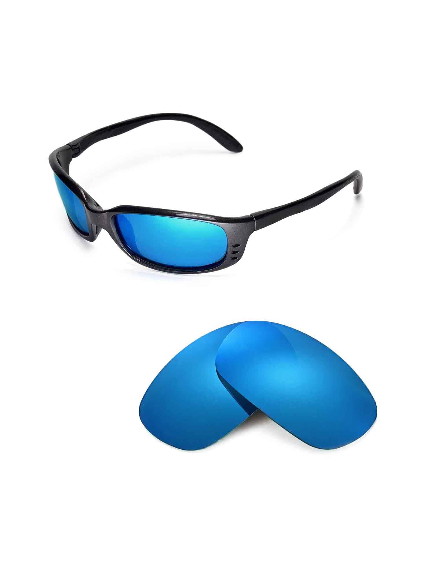 Walleva Ice Blue Polarized Replacement Lenses for Costa Del Mar Brine