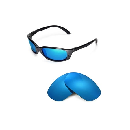Walleva Ice Blue Polarized Replacement Lenses for Costa Del Mar Brine Sunglasses