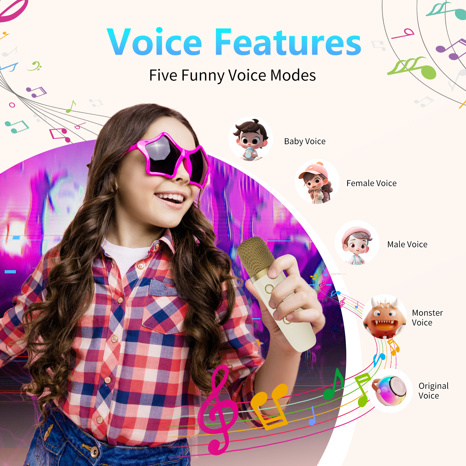 JYX Mini Karaoke Machine with 2 Wireless Microphones photo 5
