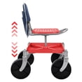 thumbnail image 2 of Mohsoe Gardening Mobile Seat with Storage Tray 150kg Capacity, Height Adjustable 51-61cm, Rust-Resistant Steel Frame, Lightweight Garden Work Stool with Wheels, 2 of 11