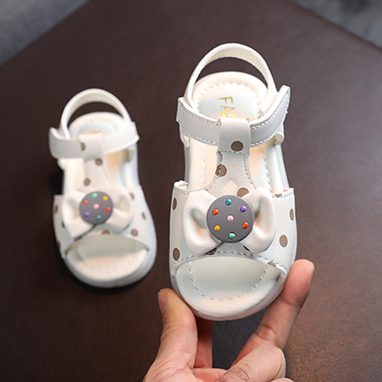 Baby Girl Shoes Bow Knot Open Toe Led Light Luminous Beach Sandals First Walkers Baby Shoes Sandals Summer 
