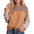 thumbnail image 1 of Bmisegm Chandail en Molleton Décontracté à Col Montant pour Femmes Manches Longues Zip Khaki S, 1 of 3