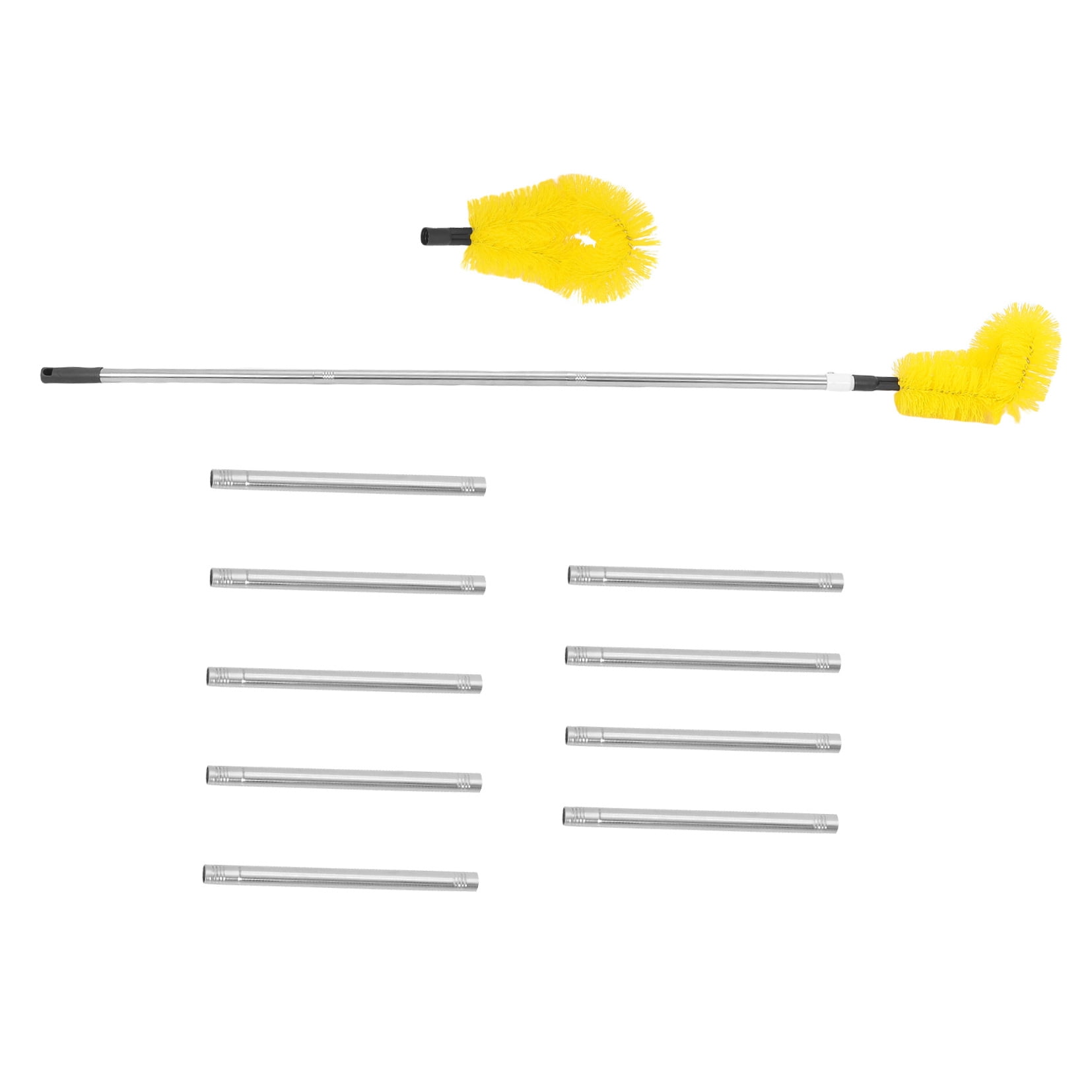 Pretyzoom 1Set Yellow Dryer Vent Cleaner and Chimney Sweep Brush Kit with Sturdy Rods for Home Use