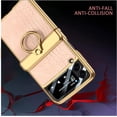 thumbnail image 5 of Pink Case Compatible for Samsung Galaxy Z Flip 3 Hinged Case with Ring,360° Magnetic All-Inclusive Luxury Leather Samsung Flip 3 Case Cover,Phone Case for Samsung Galaxy Z Flip 3 5G Case Cute, 5 of 14