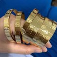 thumbnail image 2 of Seed Bracelet Men's Titanium Steel Bracelet Silver Stainless Steel Gold Bracelet Couple, 2 of 2