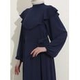 thumbnail image 4 of Navy Blue - Polo neck - Unlined - Modest Dress - Refka, 4 of 5