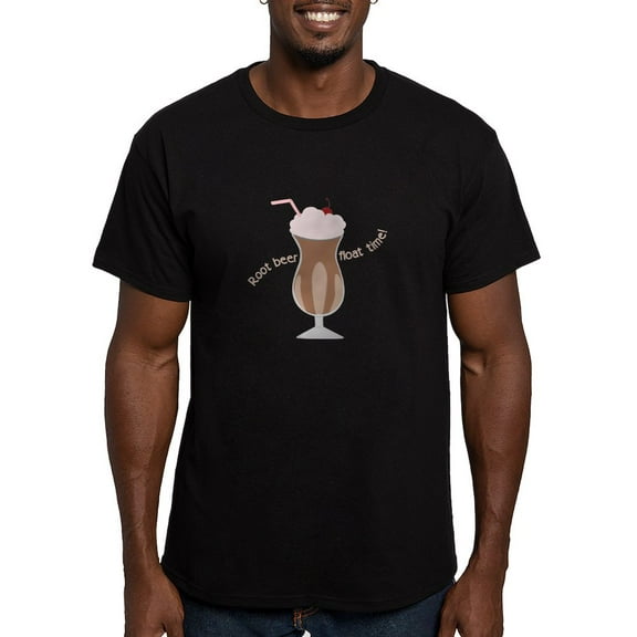 CafePress - Root Beer Float Time T Shirt - Men's Fitted T-Shirt