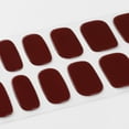 thumbnail image 4 of DANNI & TONI Semi Cured Gel Nail Strips (Maroon) Red Gel Nail Stickers Solid Color Nail Wraps 28 Stickers, 4 of 6
