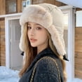 thumbnail image 2 of ManxiVoo Quilted Trapper Hat for Women Lightweight Thermal Insulation Windproof Ear Flap Design Winter Outdoor Headwear Beige, 2 of 4