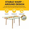 thumbnail image 4 of Thanksgiving Table Cloths for 3 Foot Rectangle Tables, Fall Sage Green Pumpkin Eucalyptus Leaf Patio Waterproof Elastic Fitted Tablecloths, Washable Rectangular Table Cover for Camping, 4 of 8