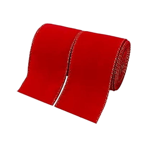 2 piezas de cinta navideña DIY de 6,4 cm de ancho, elegante y versátil, cinta decorativa de 5 yardas para decoración de guirnaldas de árboles de