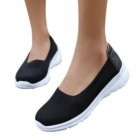 

Cathalem Sneaker Slippers for Women Women Breathable Lace Up Shoes Casual Shoes Unisex Lightweight Work Sneaker Insoles Women Black 6.5