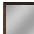 thumbnail image 2 of Steve 51 Inch Modern Rectangular Wall Mirror, Glossy Pine Wood Frame, Brown, 2 of 2