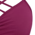 thumbnail image 3 of FAVIPT Gothic Lace Up Dresses for Women Two Piece Flare Vintage Dress Halloween Witch Cosplay Maxi Costume Victorian Corset Hooded Ball Gown Hot Pink,M, 3 of 6