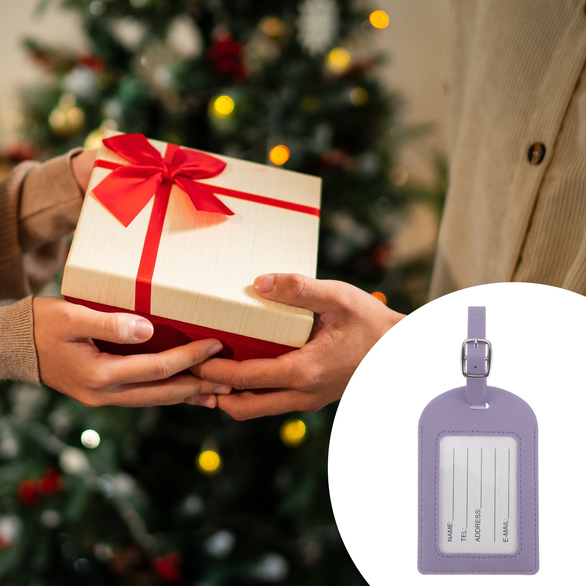Unique Bargains 1 Pc Durable Luggage Tag for Travelling Purple