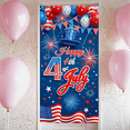 thumbnail image 5 of Patriotic Design Happy 4th of July Banner American Flag Fireworks Decoration for Independence Day Party Celebration Event, 5 of 8