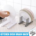 thumbnail image 2 of Kitchen Dishes Plate Storage Holder Pot Cover Kitchen Storage Stand Drain Rack, 2 of 7
