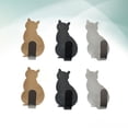 thumbnail image 4 of 6 ganchos de pared adhesivos con diseño de gato para baño, de acero inoxidable, para colgar en la pared, para el hogar y la cocina, tamaño M, 2 unidades, color plateado, dorado y gris., 4 of 8