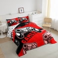 thumbnail image 4 of Feelyou Video Games Console Bedding Comforter Set, Red Cartoon Gamepad Twin Comforter Sets, Game Controller Reversible Bedding Set, Ultra Soft Bedroom Decor, 2 Pieces, 4 of 9
