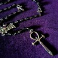 thumbnail image 4 of Vampire Ankh Rosary Necklace Black Necklace Bead Necklace for Men Teenagers, 4 of 9