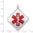 thumbnail image 3 of White Sterling Silver Charm Pendant Red 40.1 mm 35, 3 of 3