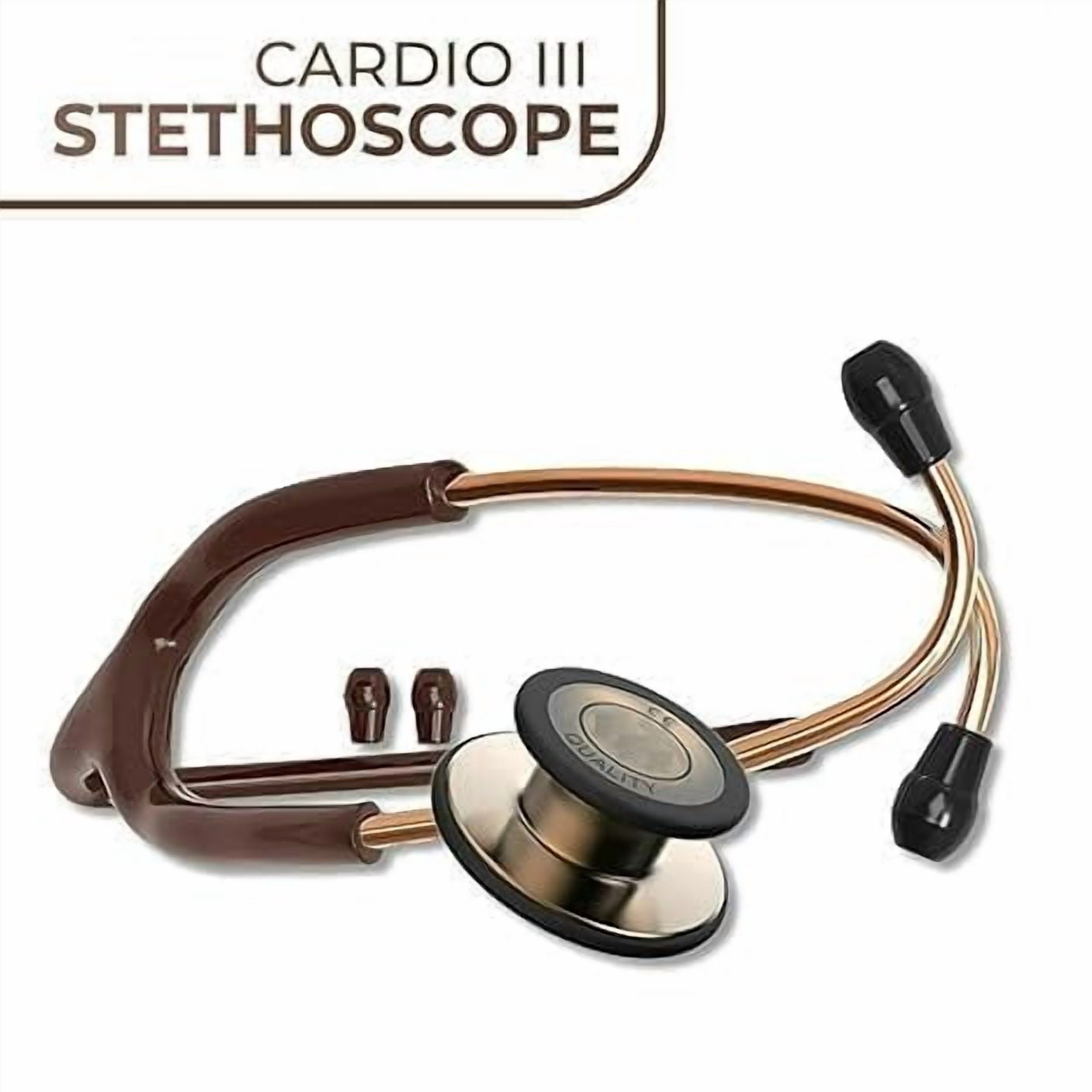 Cardio 3 Monitoring Stethoscope, Copper-Finish Chest Piece, Chocolate Tube