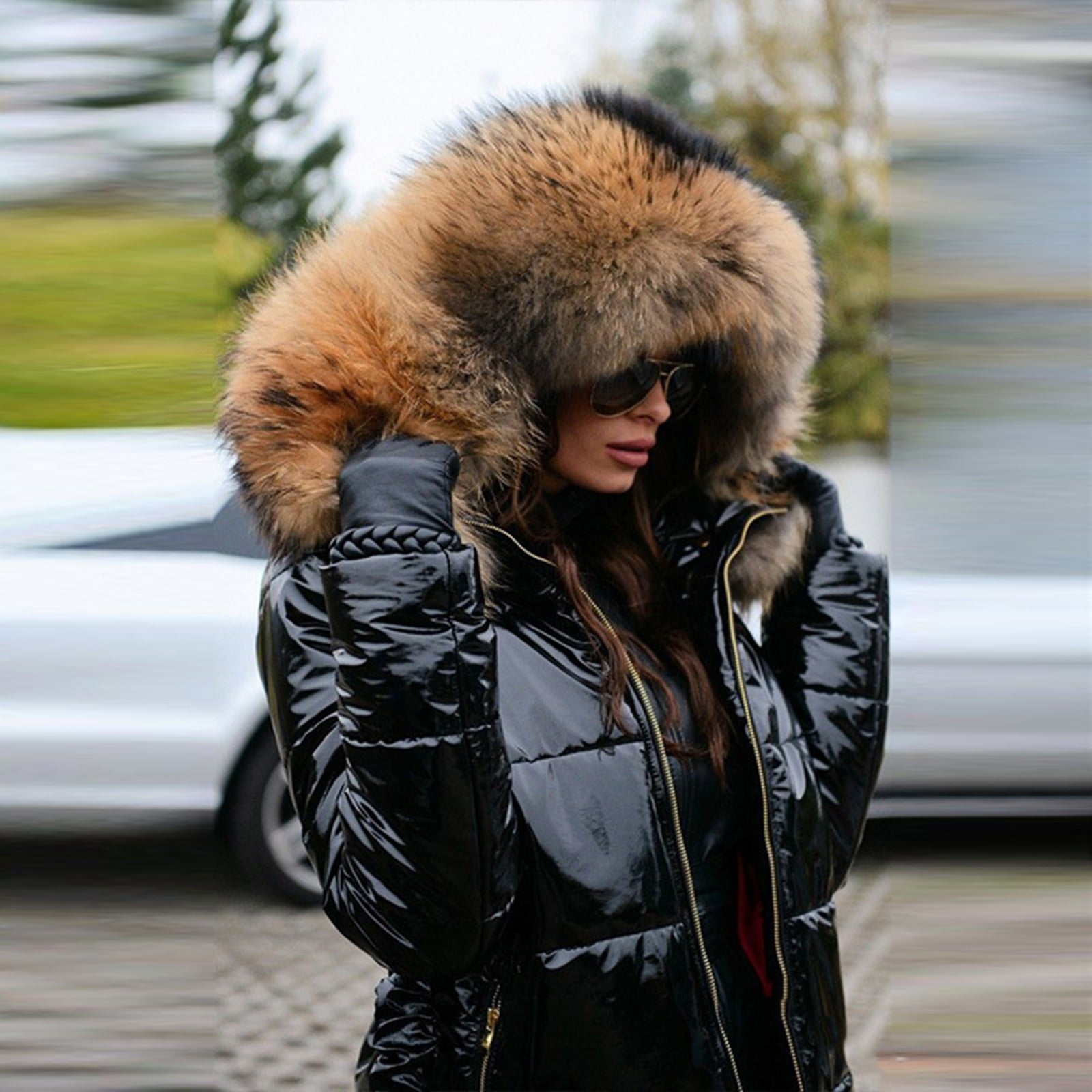 Coat With Big Fur Hood Outlet (Parka coat with big fur hood discount)