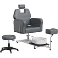 thumbnail image 1 of Chaise de Pédicure avec Bassin pour Pieds, Bain de Pieds Hydraulique avec Rotation à 360°, Unité de Pédicure Réglable en Hauteur, 1 of 6