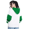 thumbnail image 2 of Women's G-III 4Her by Carl Banks  White/Green Boston Celtics Key Player Oversized Hooded Long Sleeve T-Shirt, 2 of 4