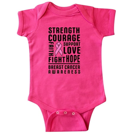 

Inktastic Breast Cancer Awareness Strenght Courage Support Love Gift Baby Boy or Baby Girl Bodysuit