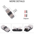thumbnail image 4 of ARCADORA 2 Pin 2 Way Led Connector 24Pcs Black Compact Quick Connection For 22-18 Awg Solid Stranded Wire Led Strip Lighting, 4 of 6